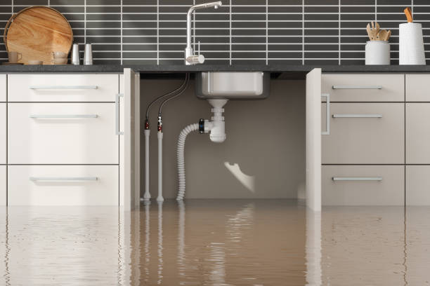 Water damage restoration process in CT